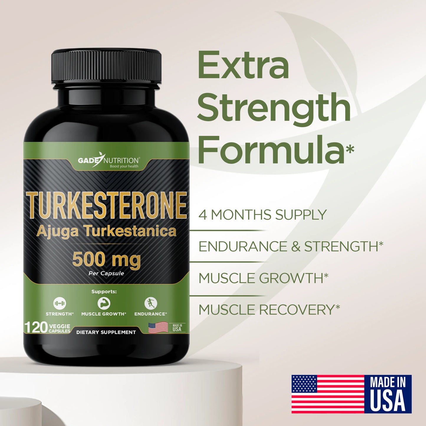 Turkesterone Supplement - Testosterone Support - 1500 Mg (Ajuga Turkestanica Extract Std. to 10% Turkesterone)