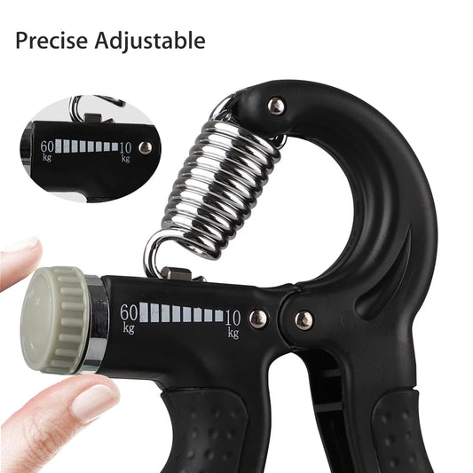 Hand Grip Strengthener, Hand Squeezer Exerciser Adjustable Resistance 22-132Lbs for Forearm Finger Train, Black