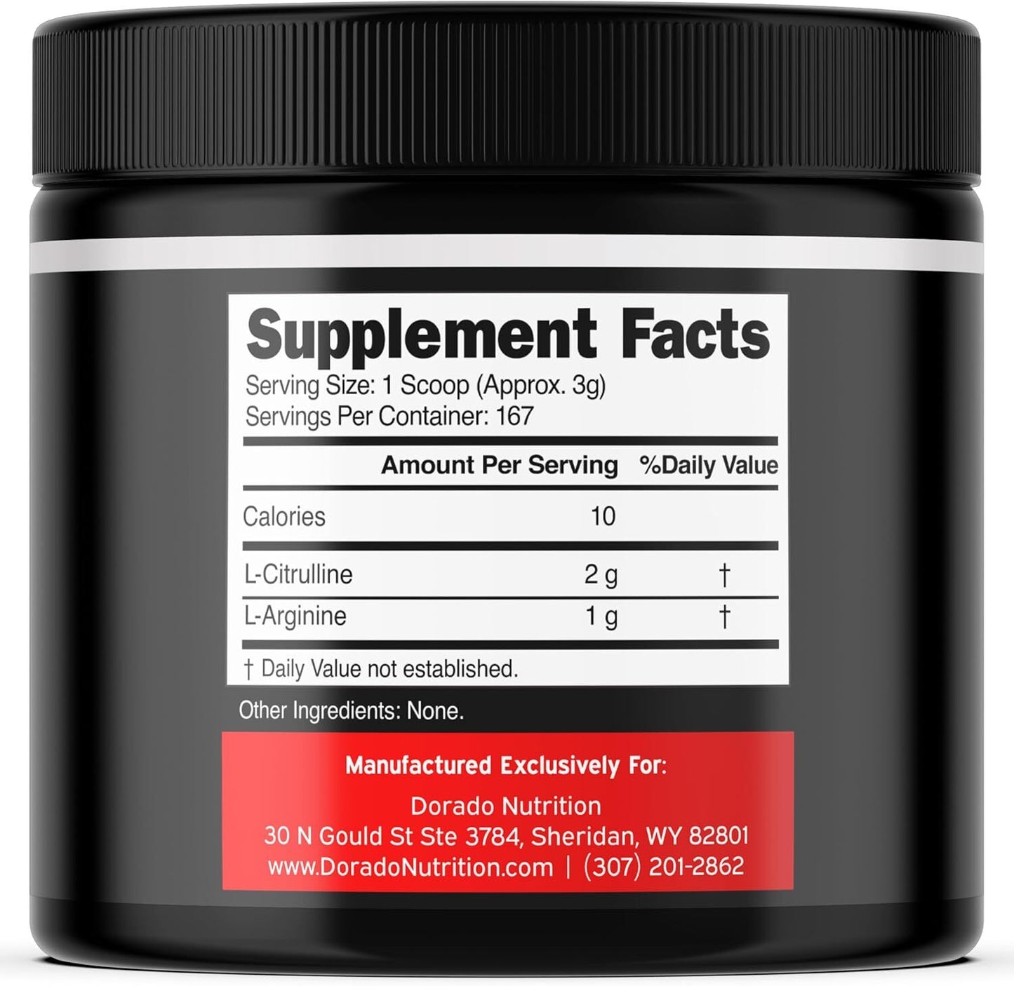 L-Arginine L-Citrulline 3000Mg 500 Grams Powder Amino Acid Non Gmo/Gluten Free