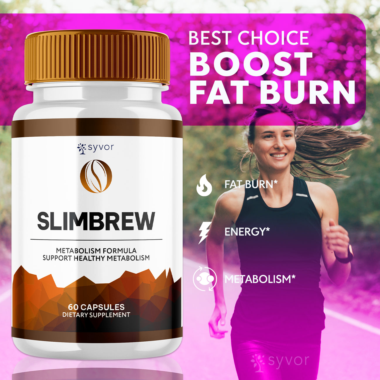 Slimbrew Advanced Formula Max Strength Health & Fitness Supplement 120 Capsules