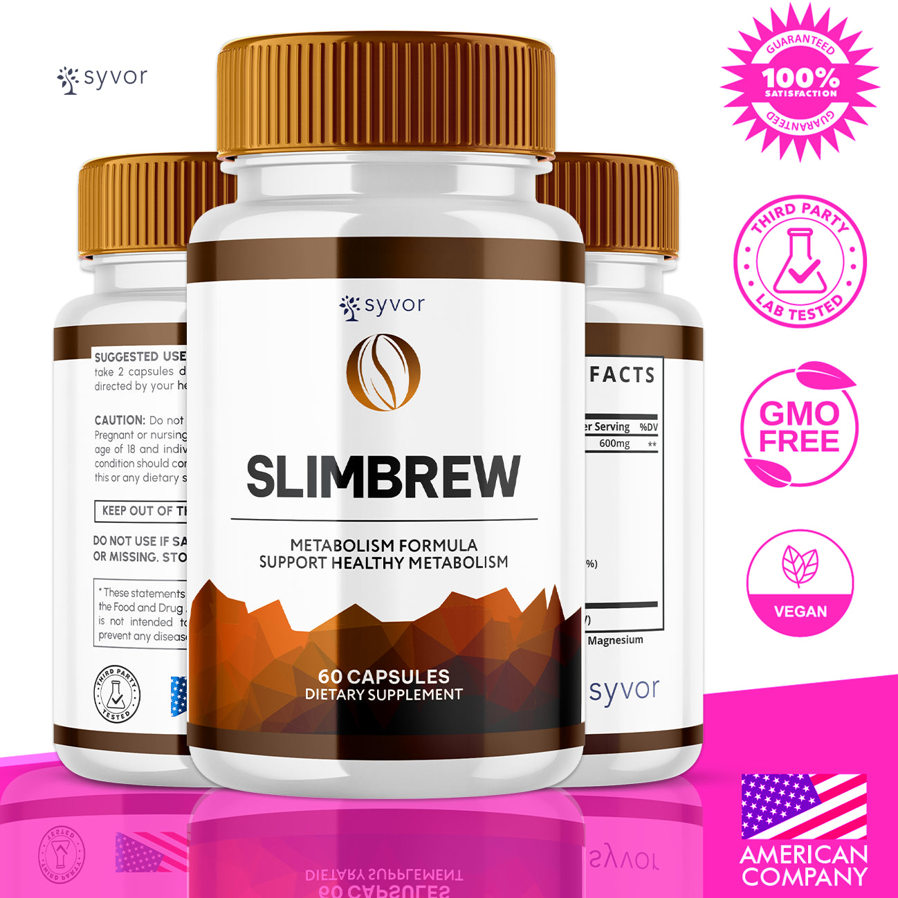 Slimbrew Advanced Formula Max Strength Health & Fitness Supplement 120 Capsules