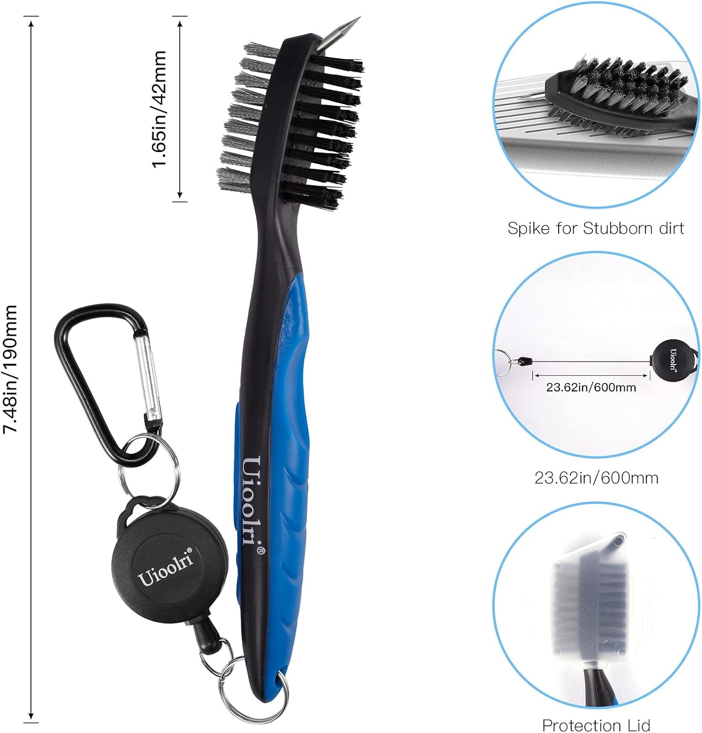 Golf Accessories for Men with Golf Towel Groove Cleaning Golf Club Brush and Divot Tool for Golf Gifts(Set C 4 Pieces in Drawstring Bag)