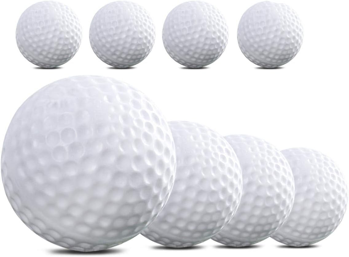 10Pcs Golf Balls Practice Golf Balls Plastic Balls Indoor Outdoor Golf Training Aids