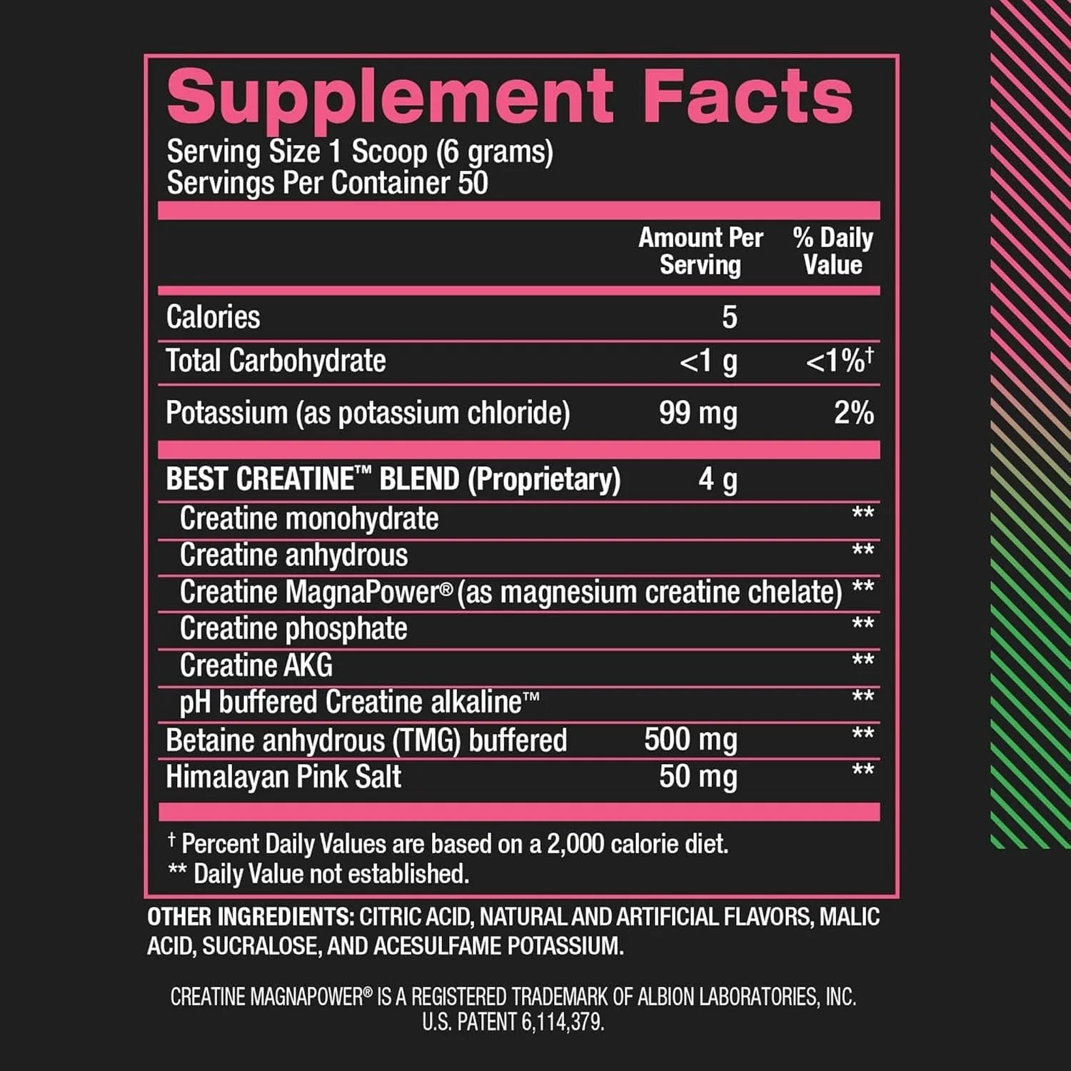 Best Creatine - Creatine Monohydrate, Himalayan Salt - Strength, Pump, Endurance, Muscle Growth, Muscle Definition - No Bloat - Watermelon Cooler - 50 Servings - 10.58 Ounce