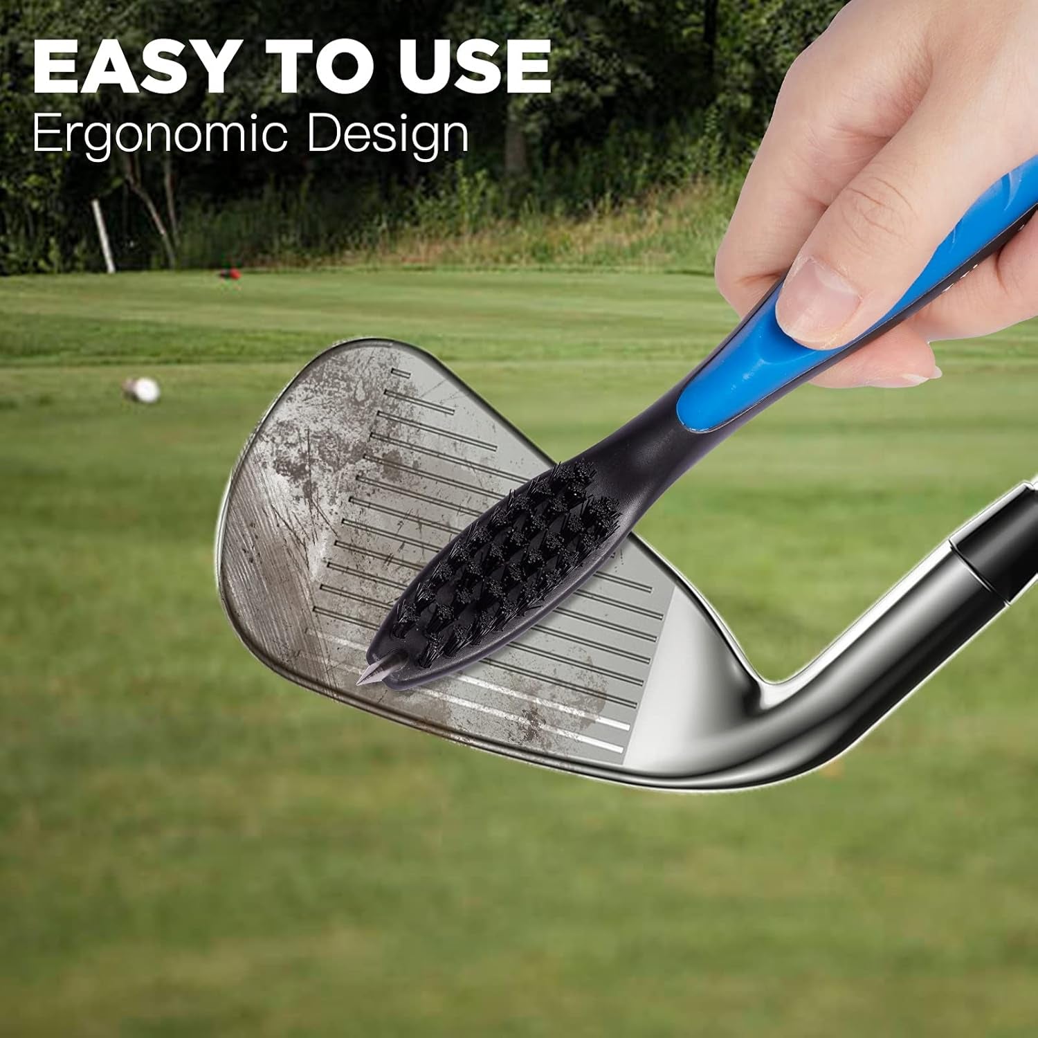 Golf Accessories for Men with Golf Towel Groove Cleaning Golf Club Brush and Divot Tool for Golf Gifts(Set C 4 Pieces in Drawstring Bag)