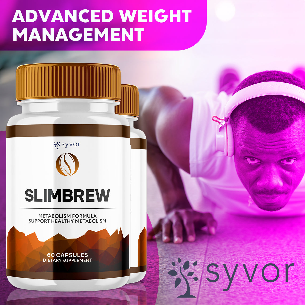 Slimbrew Advanced Formula Max Strength Health & Fitness Supplement 120 Capsules
