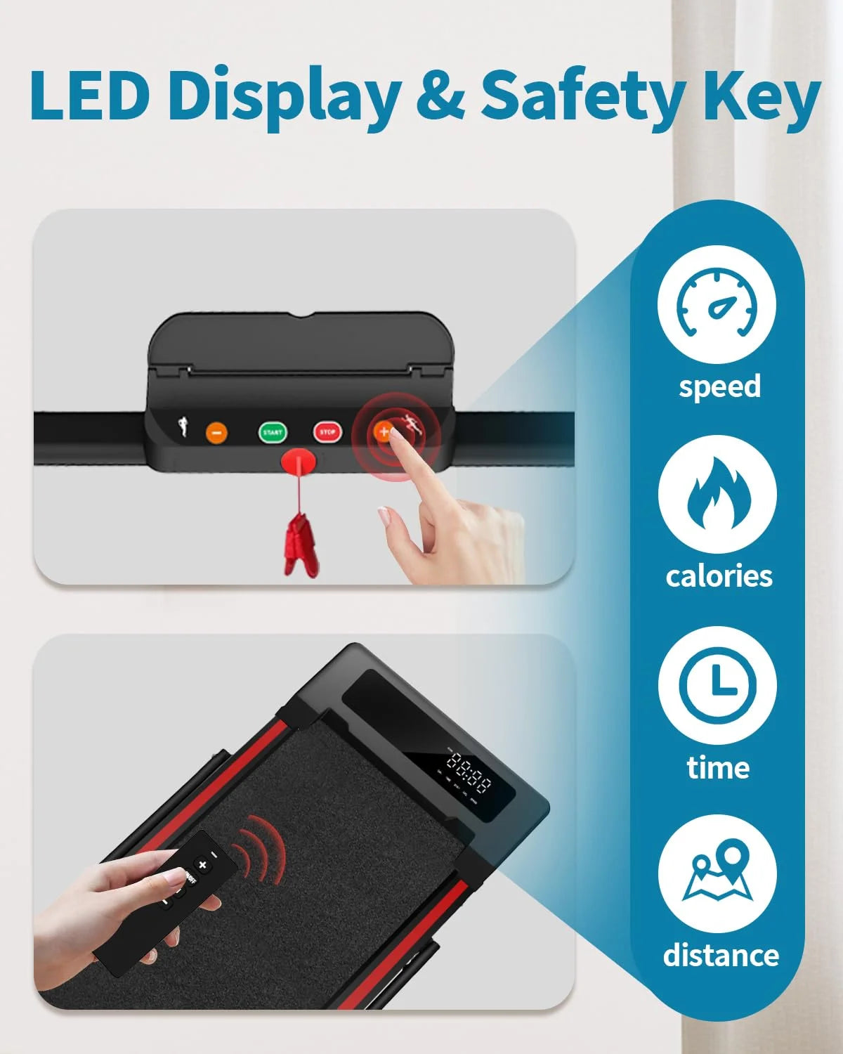 Walking Pad with Incline, Walking Pad Treadmill 2 in 1 Walking Pad for Walking and Jogging, 2.5HP Compact Treadmill for Home Office with Remote Control, LED Display