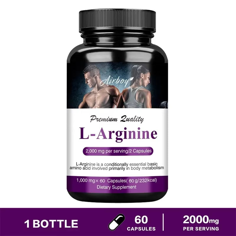 L-Arginine - Increase for Energy, Strength,Vascular and Endurance Support during Exercise | Muscle Mas