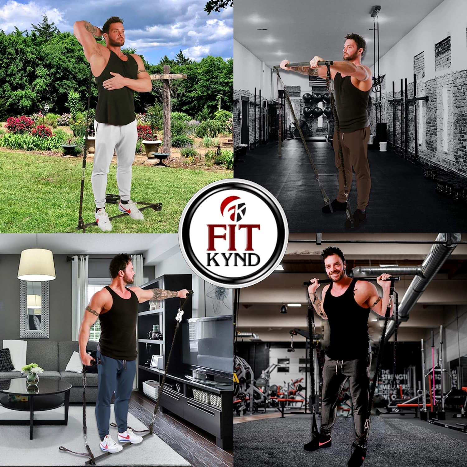 Pilates Bar with Resistance Bands - Premium | Portable Home Workout Equipment for Men/Women | at Home Workout Resistance Bands | Adjustable Length Resistance Band Straps | Full Body Workout