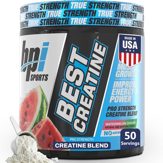 Best Creatine - Creatine Monohydrate, Himalayan Salt - Strength, Pump, Endurance, Muscle Growth, Muscle Definition - No Bloat - Watermelon Cooler - 50 Servings - 10.58 Ounce