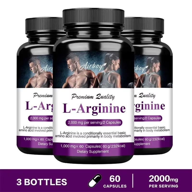 L-Arginine - Increase for Energy, Strength,Vascular and Endurance Support during Exercise | Muscle Mas