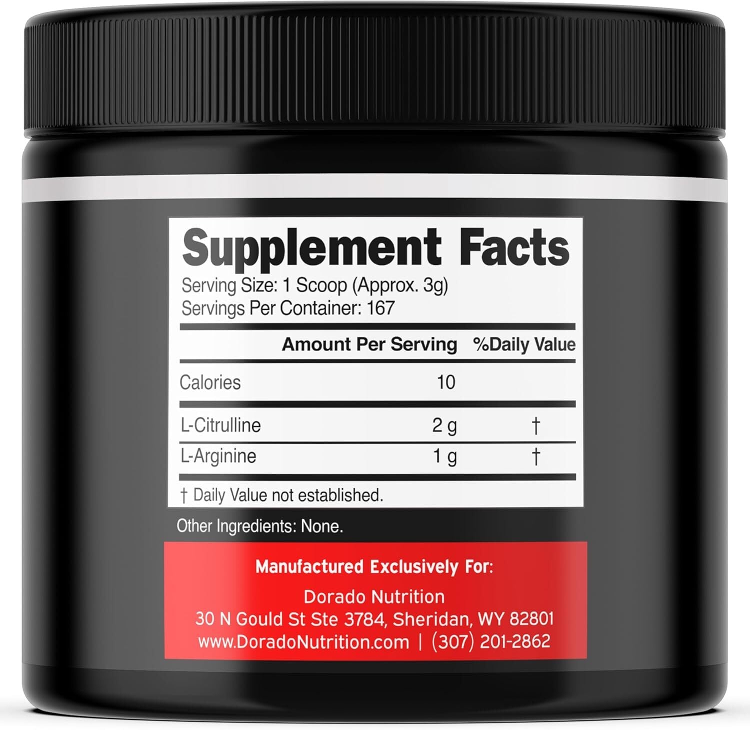 L-Arginine L-Citrulline 3000Mg 500 Grams Powder Amino Acid Non Gmo/Gluten Free