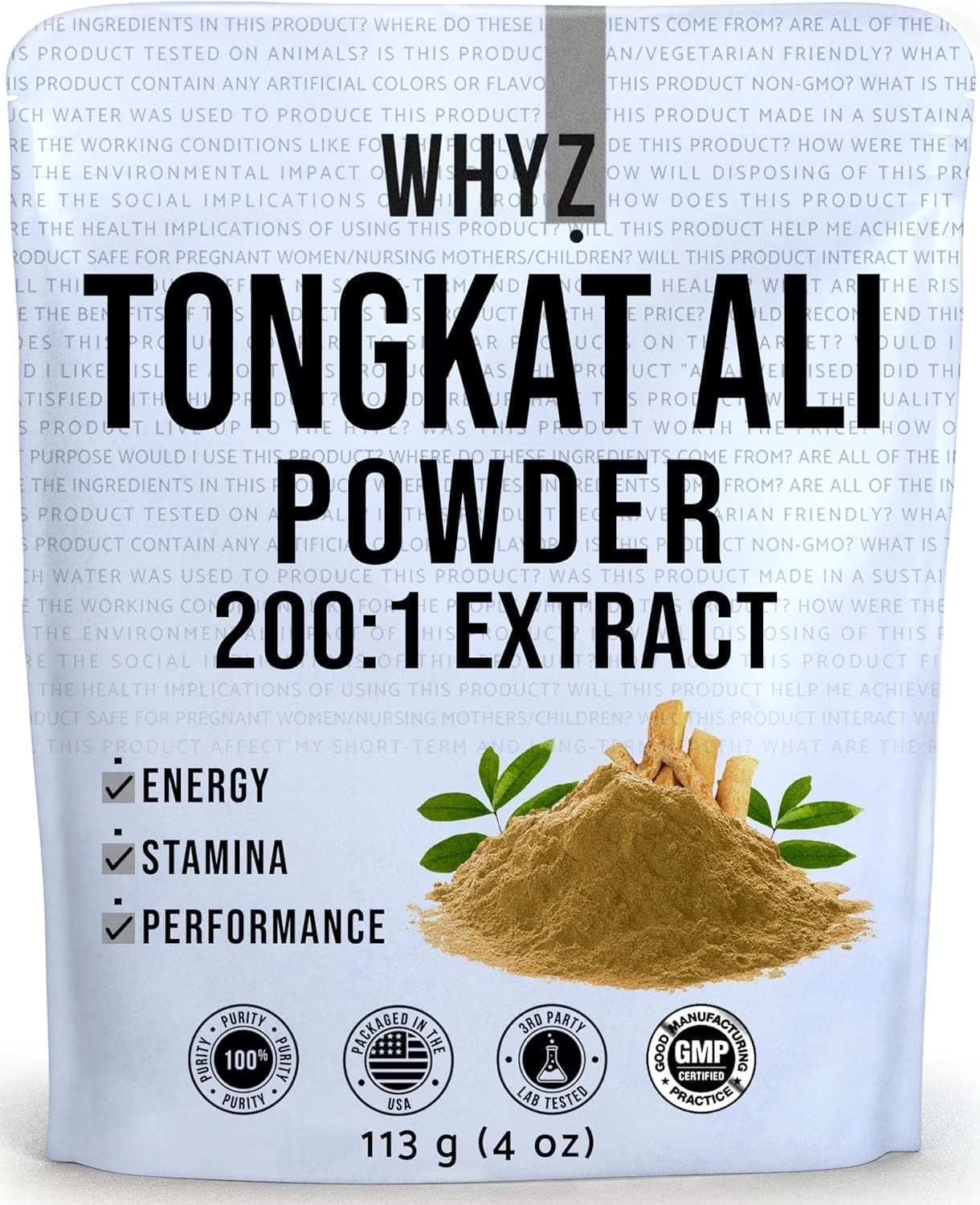 Tongkat Ali Powder, Longjack Extract, Boost Workout Performance, Dietary Supplement 113G