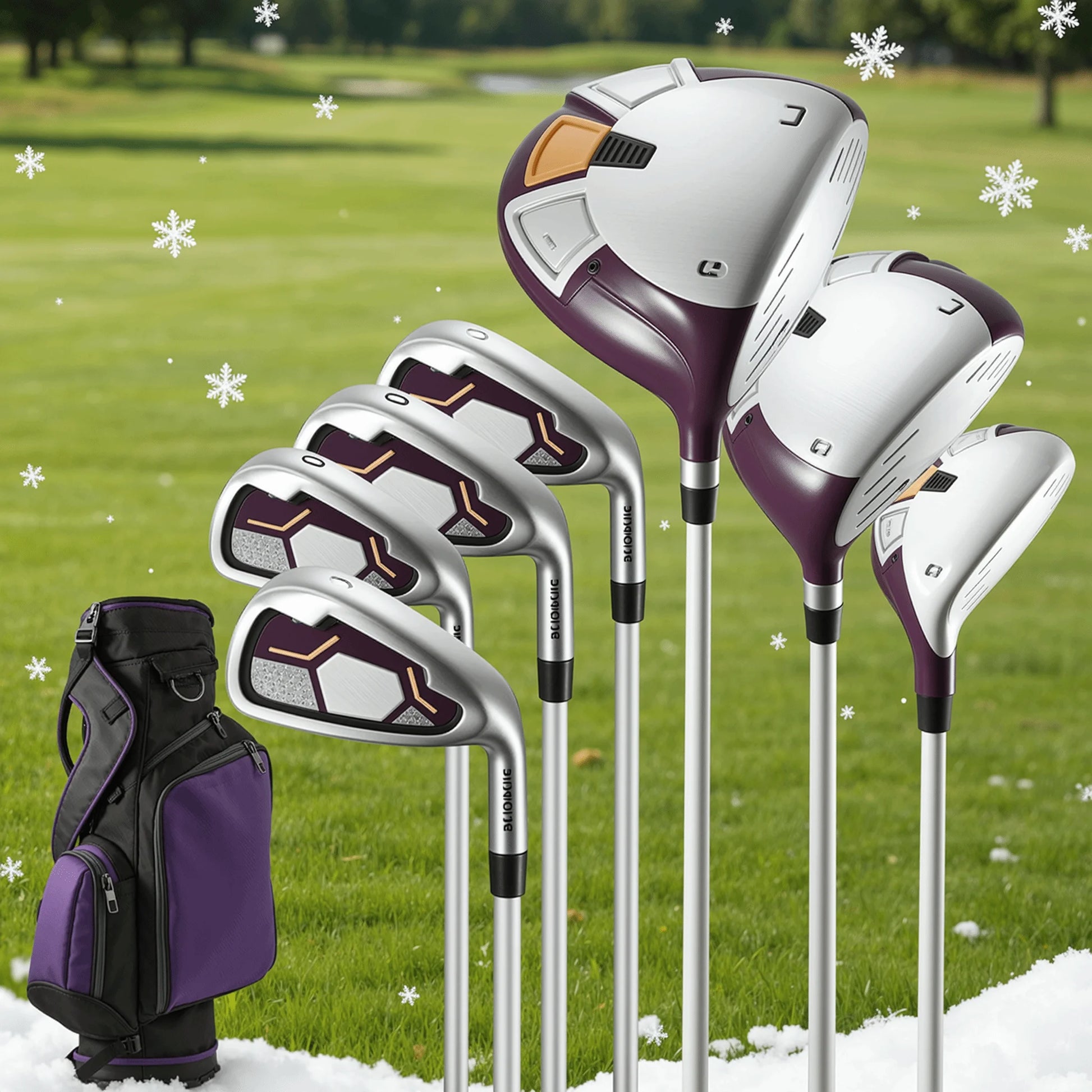 Complete Golf Clubs Package 9 Club Set for Men Woman Right Handed True Temper Steel Shafts Putter Stand Bag and 3 H C Bonus Head