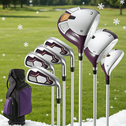 Complete Golf Clubs Package 9 Club Set for Men Woman Right Handed True Temper Steel Shafts Putter Stand Bag and 3 H C Bonus Head