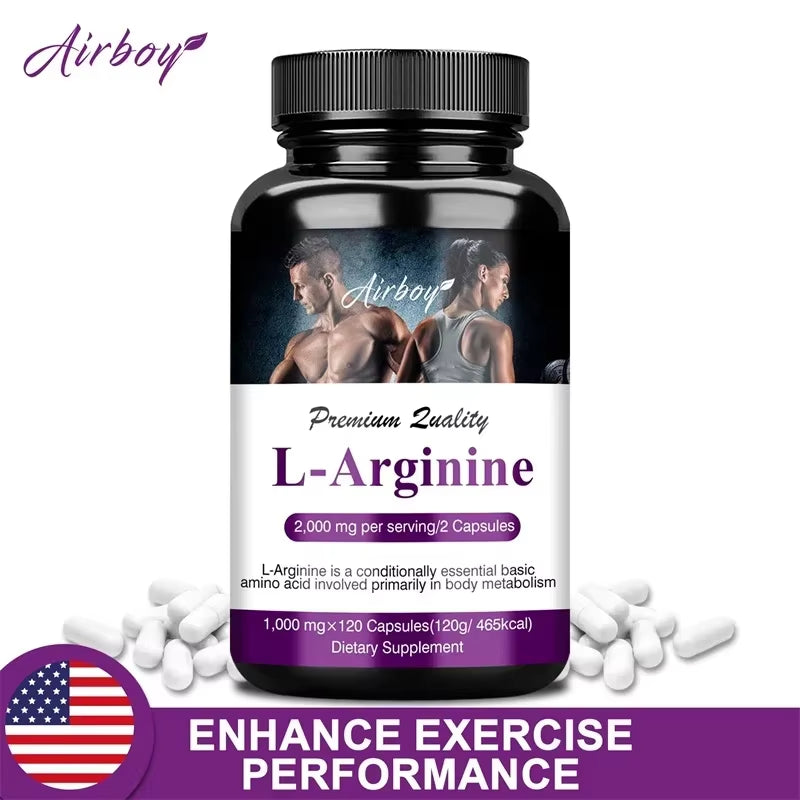 L-Arginine - Increase for Energy, Strength,Vascular and Endurance Support during Exercise | Muscle Mas