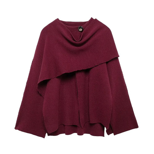 MUJER Belt Poncho Capes Women Black Cloaks Winter Coats Woman 2025 Bat