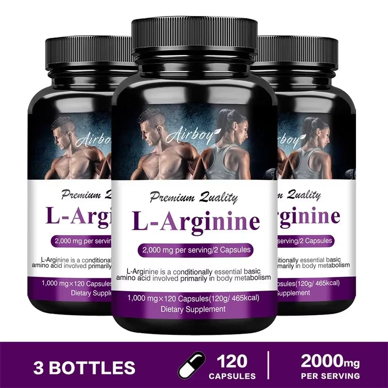L-Arginine - Increase for Energy, Strength,Vascular and Endurance Support during Exercise | Muscle Mas