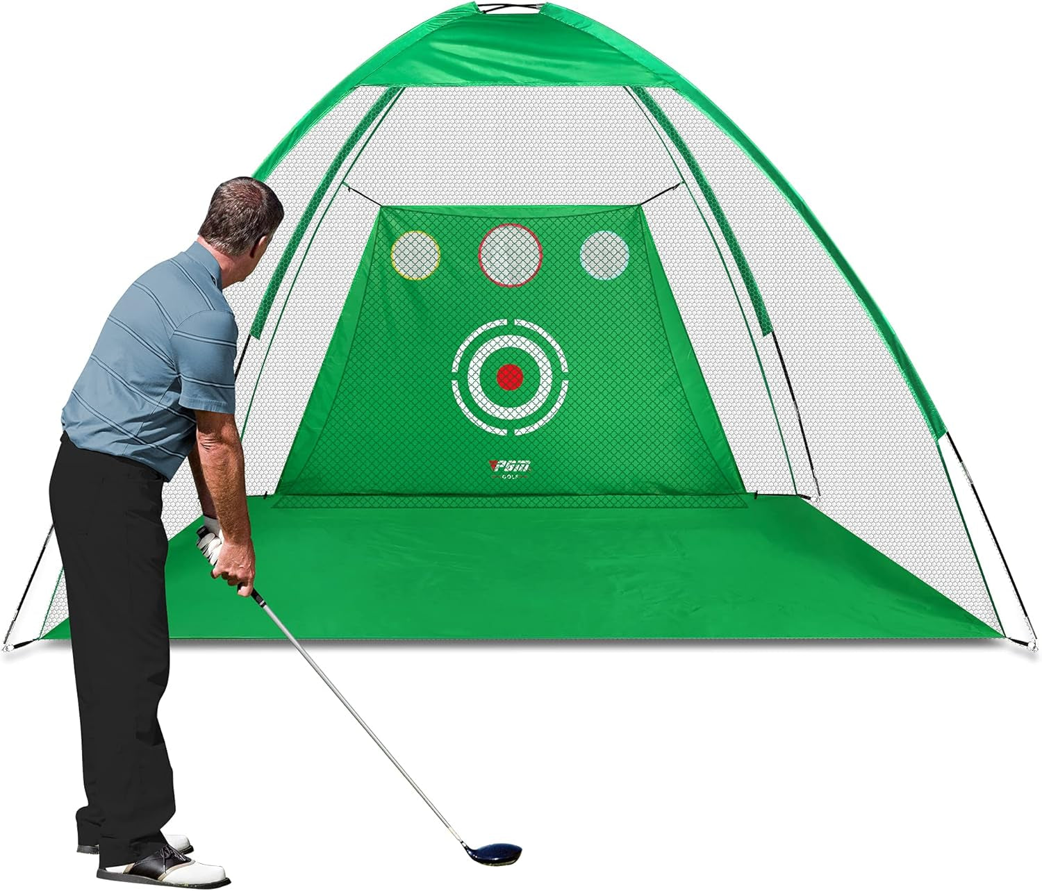 Ultimate Golf Practice Net - 10x7 Feet Heavy Duty Golf Hitting System for Backyard Training and Indoor Use