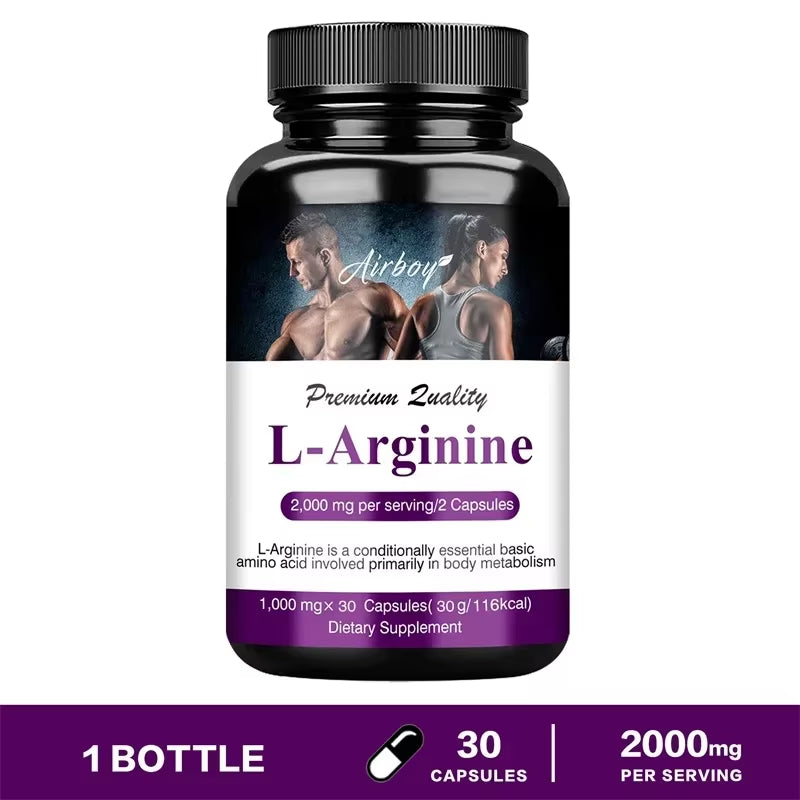 L-Arginine - Increase for Energy, Strength,Vascular and Endurance Support during Exercise | Muscle Mas
