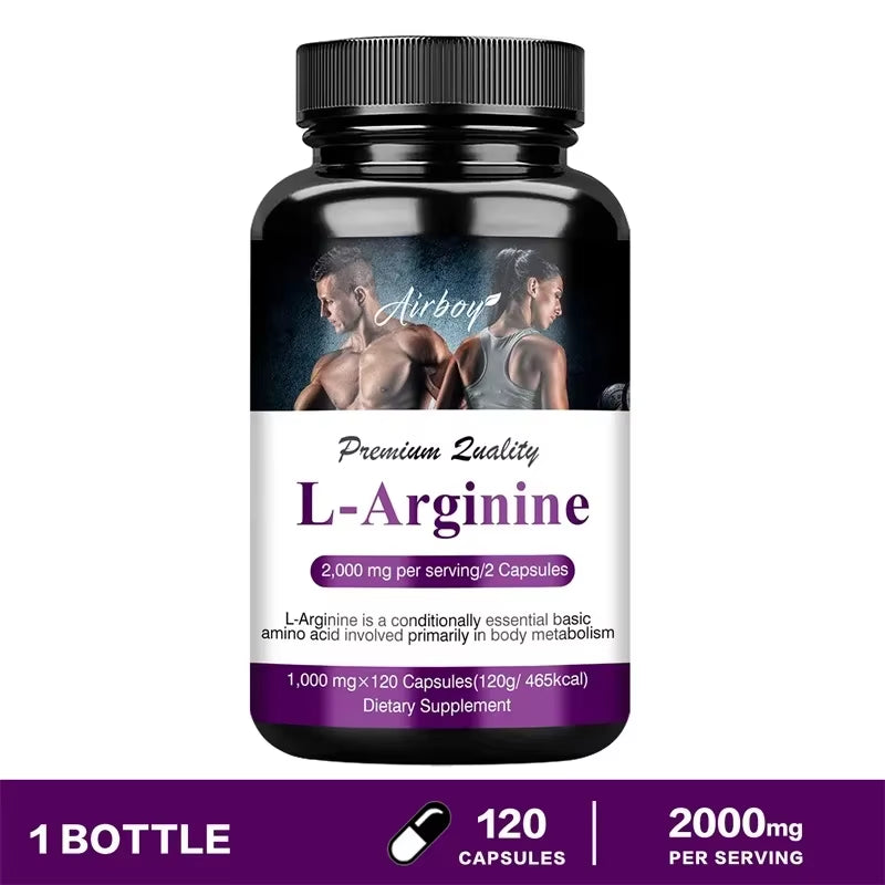 L-Arginine - Increase for Energy, Strength,Vascular and Endurance Support during Exercise | Muscle Mas