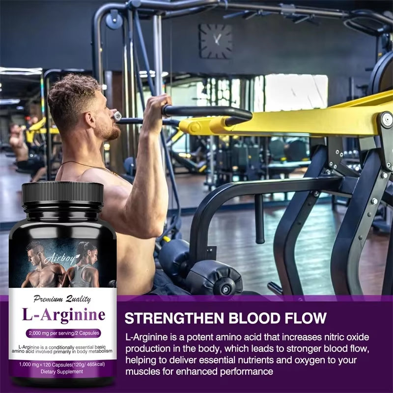 L-Arginine - Increase for Energy, Strength,Vascular and Endurance Support during Exercise | Muscle Mas
