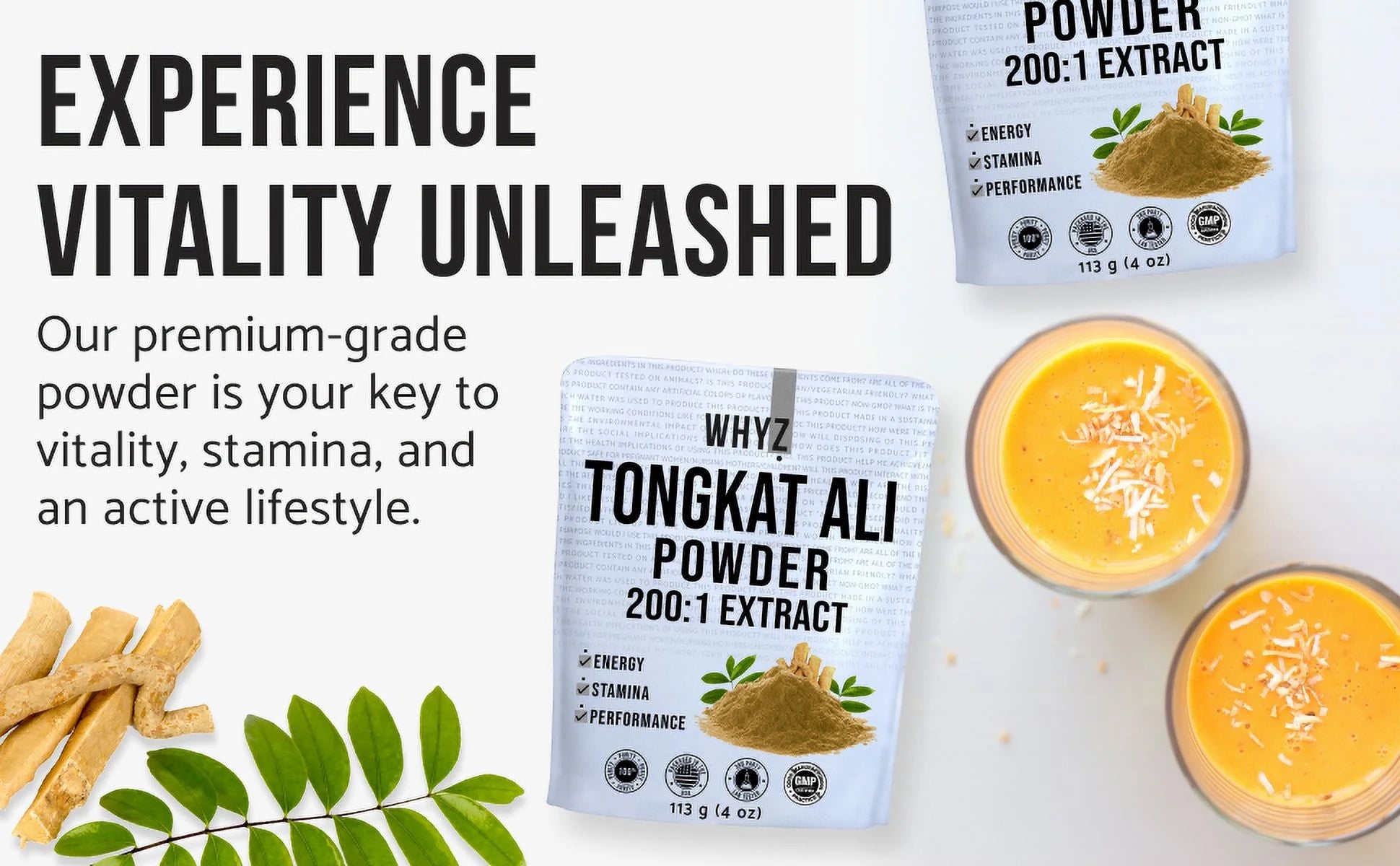 Tongkat Ali Powder, Longjack Extract, Boost Workout Performance, Dietary Supplement 113G