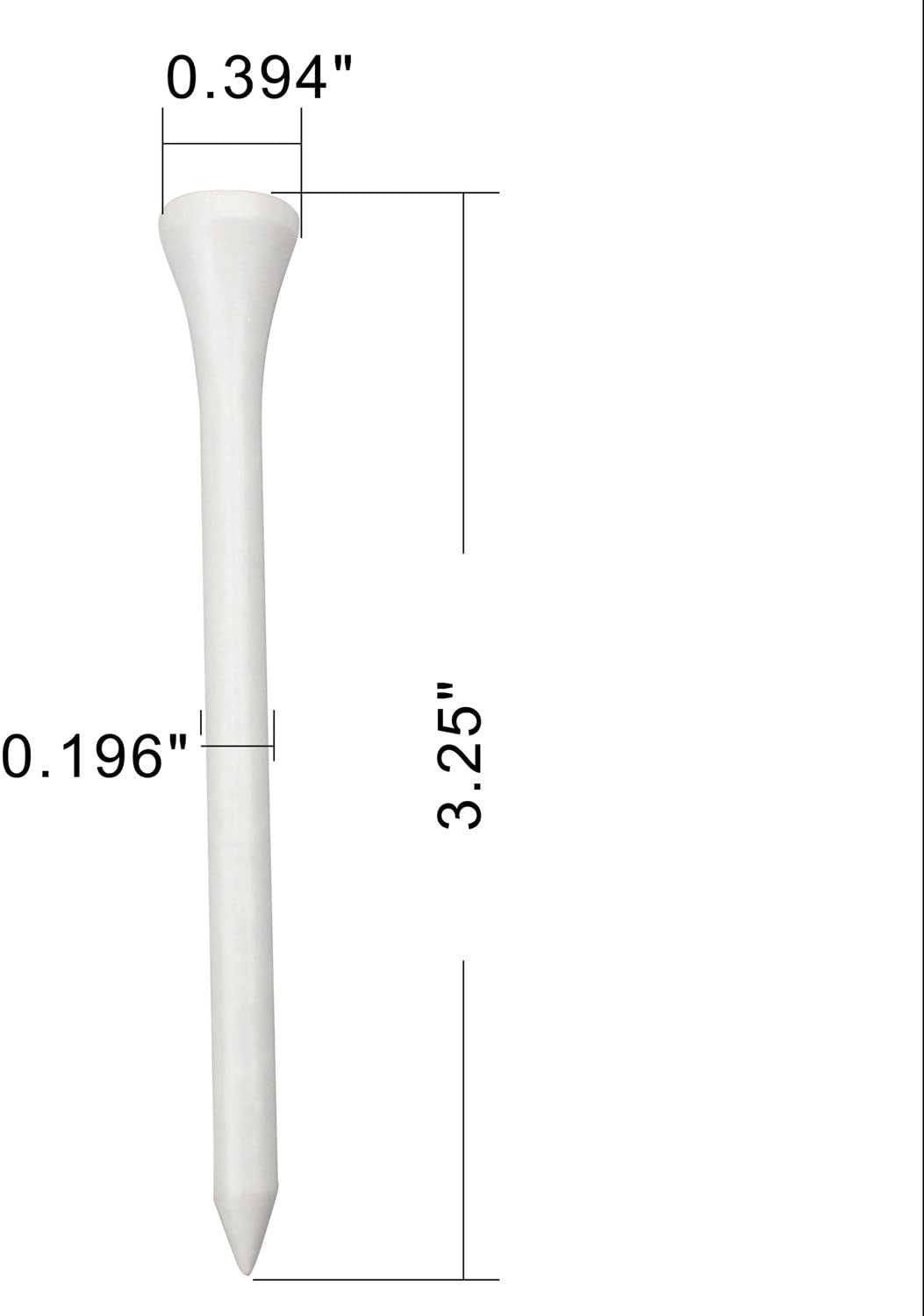 Bamboo Golf Tees Wood|Professional Multiple Colors Golf Tees 3-1/4,2-3/4,2-1/8 Inch Pack of 50/100|Golf Tee in Package