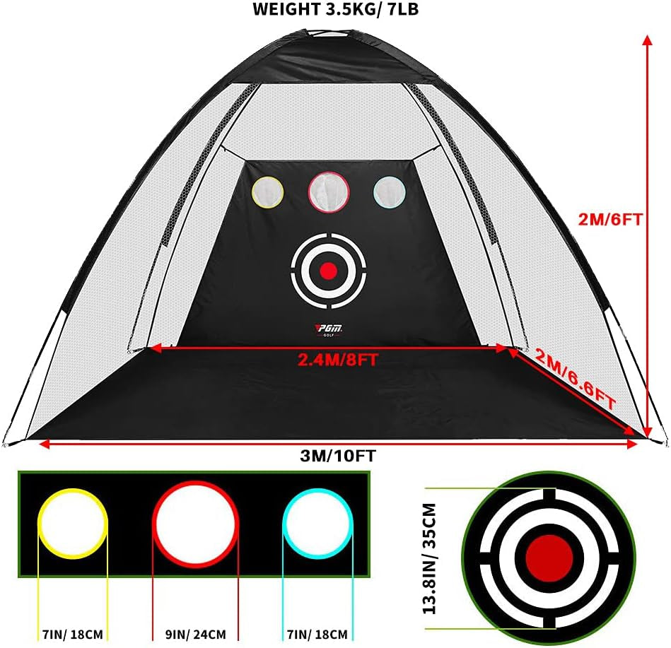 Ultimate Golf Practice Net - 10x7 Feet Heavy Duty Golf Hitting System for Backyard Training and Indoor Use
